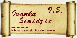 Ivanka Simidžić vizit kartica